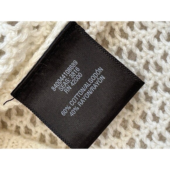 Attention Open Knit Sweater Coverup size XS Cotton and Rayon Semi-sheer - Picture 6 of 8